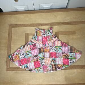 Disney Store Exclusive Mickey Mouse & Minnie Barbecue Plaid Dress Sz 3-6 Mo.